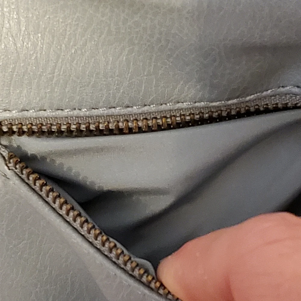 Time and Tru recycled materials Emery crossbody bag blue
